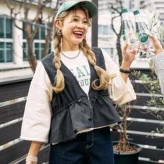 LEPSIM レプシィム ゆきは ギャザー2WAYベスト アイボリー