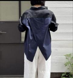 定番人気商品　ジェナ エスパスメルヴェイユ　リネンバッククロスシャツ 綿麻