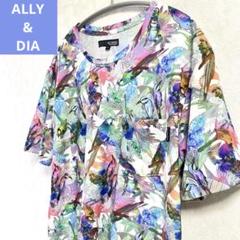 ALLY&DIA 鳥柄 トロピカル メンズ Tシャツ L