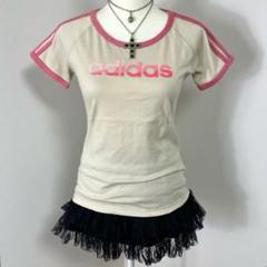 【y2k 00s】adidasアディダス　ピチtロゴt マクブリング　平成ギャル y2k 00s】adidasアディダス ピチtロゴt マクブリング 平成ギャル