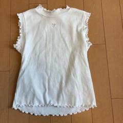 ホワイト Tシャツ フリル付き サイズ130