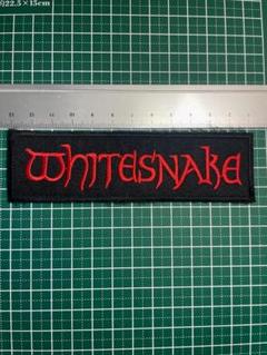 刺繍アイロンワッペン★WHITE SNAKE★ホワイトスネイク★赤