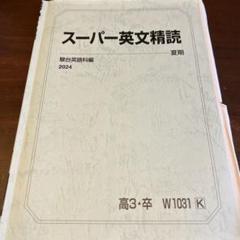 スーパー英文精読 2024 夏期 W7037・駿台 - メルカリ