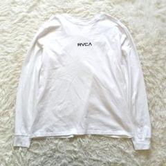 RVCA ルーカ 長袖 ロンＴ 刺繍ロゴ ロングＴシャツ ホワイト M