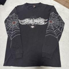 ハーレー ダビッドソン スパイダー ロンT USA製 黒 ビンテージ