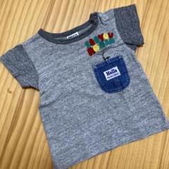 BREEZE グレーTシャツ ジーンズ胸ポケット Lee バッグ背中文字プリント