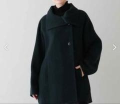 美品　ヒロココシノPREMIER ファー付ロングコート　ヌートリア　中綿入り　黒 美品 ヒロココシノPREMIER ファー付ロングコート ヌートリア