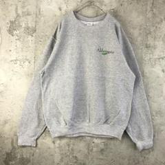 Y3165古着　トレーナー　スウェット　ワンポイント　グレー　90s Y2K