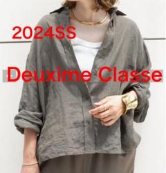ドゥーズィエムクラス 2024SS Linen シャツ カーキ リネンシャツ
