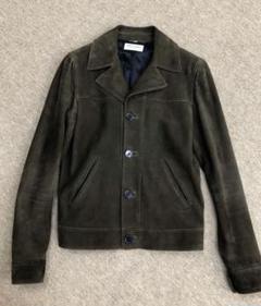 希少 イヴサンローラン スウェード レザージャケット グリーン ゴールド 金 M Yves Saint Laurent Gold Leather Suit - Etsy