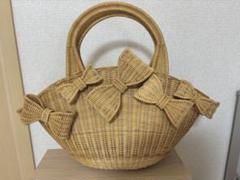 【新品】タグ付き　アナトリエ　丸型　カゴバック めちゃ可愛い！アナトリエ カゴバッグ 黒