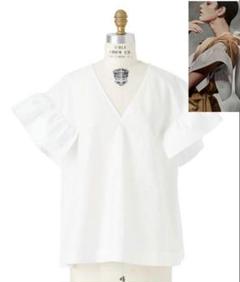 Drawer T-mat Masaki Paris フリルVネックブラウス
