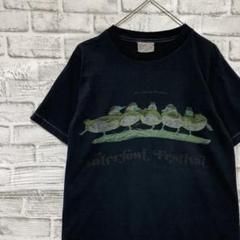 USA製90sヴィンテージTシャツ！シングルステッチ　ブラック半袖古着M74