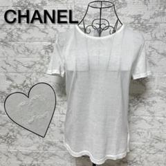 CHANEL 半袖Tシャツ ココマーク ロゴ刺繍 白