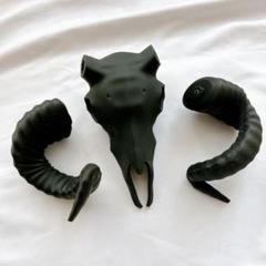 ☆壁掛け　オブジェ　インテリア　ハロウィン　ヤギ　羊　アニマル