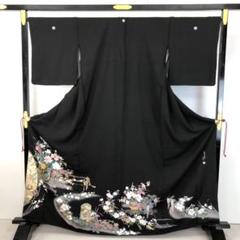 黒留袖 谷崎潤一郎の世界 花車 刺繍 金銀彩 トールサイズ KK