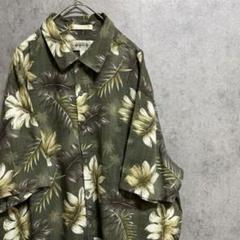 90s vintage 半袖　柄シャツ　アロハ　レーヨン　メンズXL 古着