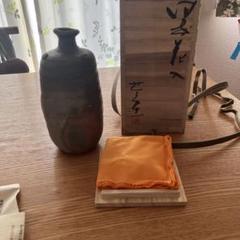 佐藤苔助作 備前焼 砧 花入 共箱 略歴付 花瓶 備前焼 日本工芸 佐藤苔助 花入 花瓶 - メルカリ