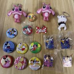 ディズニー Disney ピンバッジ キーホルダー 缶バッジ まとめ売り レトロ