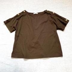 ドレスキップ　肩ボタンカットソー(M)半袖Tシャツ　レトロ　ドルマン　シンプル
