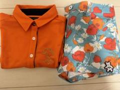 Callaway オレンジ ポロシャツ 花柄パンツ セット　夏