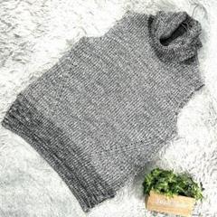 良品❗️【C•O•L•Z•A】ノースリーブタートルネックニット(M) 灰色系