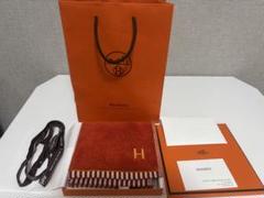 HERMES エルメス ハンドタオル ハンカチ コットン100％ ネイビー HERMES - □新品同様□ HERMES エルメス ラビリンス コットン100