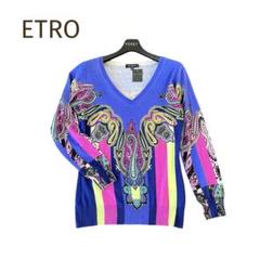 ETRO Vネックカシミヤセーター 42 ETRO Vネックカシミヤセーター 42
