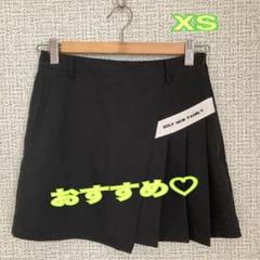 美品☆レディース ゴルフ スカート ブラック ロゴ SS