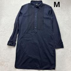 ジャンポールゴルチエ　ロングシャツ　シャツワンピース　ネイビー　M イタリア製 ジャンポールゴルチエ ロングシャツ シャツワンピース ネイビー