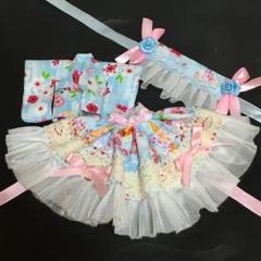 桜着物ドレス オビツ11 アウトフィット ドール服 ミニスウィーツドール