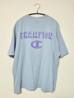 Champion ライトブルー Tシャツ