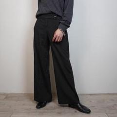 EMPORIO ARMANI 極太 ストライプスラックス ブラック /TW176