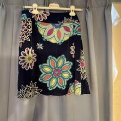 EMILIO PUCCI フラワープリント フレアスカート　シルク