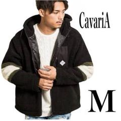[キャバリア]ユニセックス ボア パーカー ブルゾン ジップアップ M ブラック