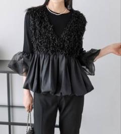 【AMELY】フリンジベスト　美品！ AMELY（エミリー）の「フリンジジャガードベスト（ベスト）」 - WEAR