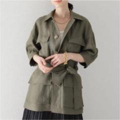 【新品】plage リネンサファリジャケット