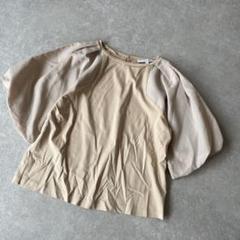 新品未使用 アンタイトル ベージュ バルーンスリーブ トップス Mサイズ