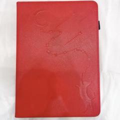 美品✨ipad air2 ケース　レザー　赤　猫柄