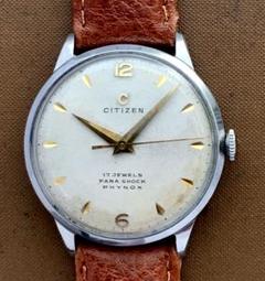 稼働 CITIZEN 腕時計 機械式 アンティーク センターセコンド 483 JA-2045| シチズン センターセコンド Cマーク ツートンダイヤル