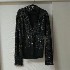 【新品未使用品】メンズ　黒のスパンコールラテンジャケット