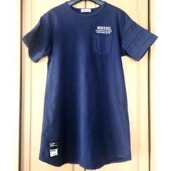 AVIREX 厚手ヘビーコットン Tシャツ ロング丈・就職ワッペン
