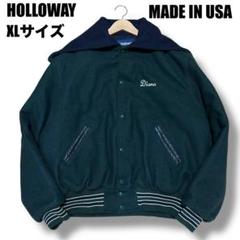 USA製hollowayホローウェイコーデュロイスタジャンフェード中綿 MADE IN USA製 Holloway 襟付きナイロンスタジャン ブラック XL