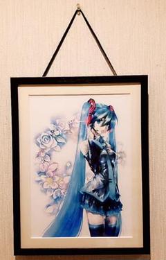 終末限定 初音ミク KEIサイン入りオリジナル複製原画 水彩画風