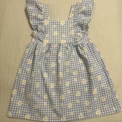 ZARA 花柄チェック ノースリーブワンピース 5歳用