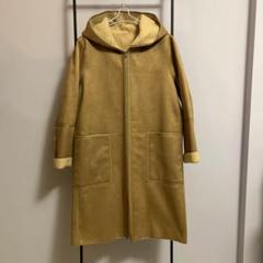 美品✨LOUNIE ルーニィ フェイクムートンコート 38 内総ボア キャメル