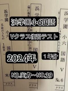 2024年浜学園 小6 復習テスト Vクラス 国語 1年分 - メルカリ