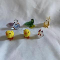 ガラス細工 鳥など
