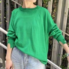 Spick&Span 2023AW ウォッシャブルビッグプルオーバー　グリーン