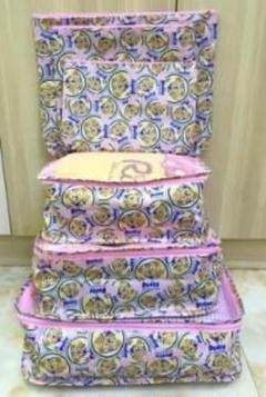 ダッフィー ピンク トラベル用小分けバッグ 仕分け・収納ポーチ6点セット